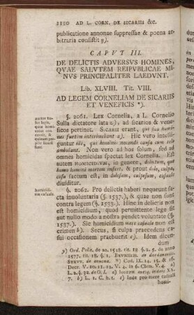 Capvt IIII. De Delictis Adversvs Homines, Qvae Salvtem Reipvblicae Minvs Principaliter Laedvnt.