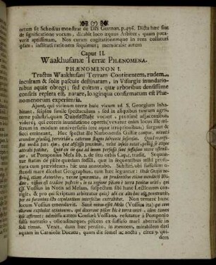 Caput II. Waakhusanæ Terræ Phænomena.