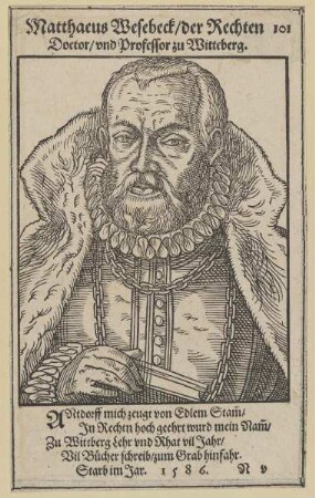Bildnis des Matthaeus Wesebeck
