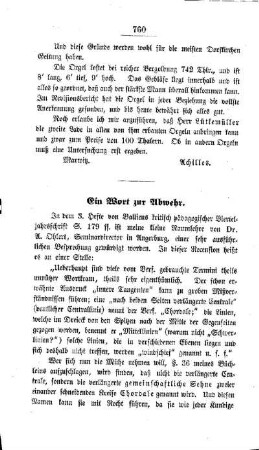 Ein Wort zur Abwehr