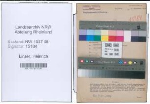 Entnazifizierung Heinrich Linser , geb. 25.04.1905 ()