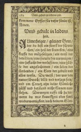 Umb gedult in leidens zeit.