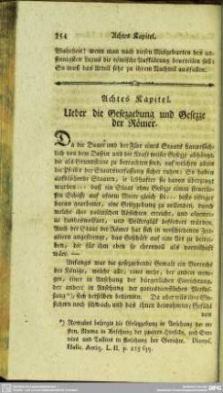Achtes Kapitel. Ueber die Gesezgebung und Gesezze der Römer