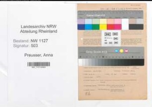 Entnazifizierung Anna Preusser , geb. 25.08.1895 ()