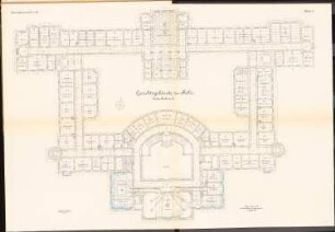 Gerichtsgebäude, Köln: Grundriss 1.OG 1:100