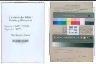 Entnazifizierung Paul Stubbusch , geb. 28.03.1887 (Lehrer)