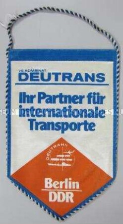 Wimpel des VE Kombinats Deutrans