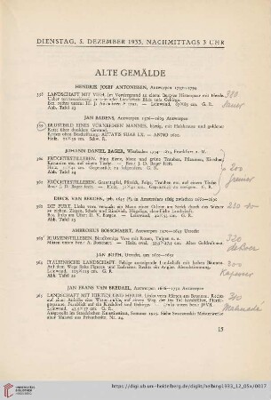 Alte Gemälde (Nr. 358-453)