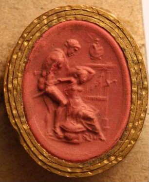 Pyrrhus opfert Polyxena am Grab des Achill