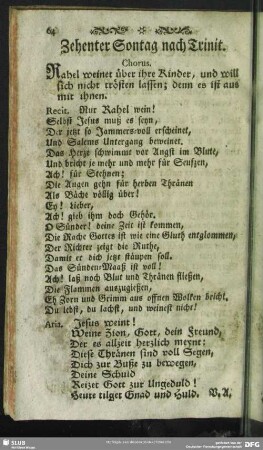 Zehenter Sontag nach Trinit.