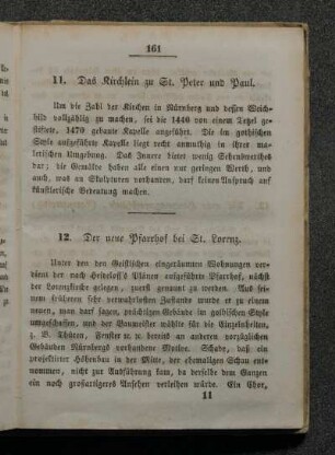 11. Das Kirchlein zu St. Peter und Paul.