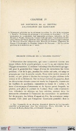 Chapitre IV: Les monuments de la peinture- L’illustration des manuscrits
