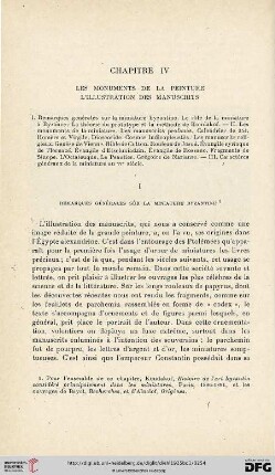 Chapitre IV: Les monuments de la peinture- L’illustration des manuscrits