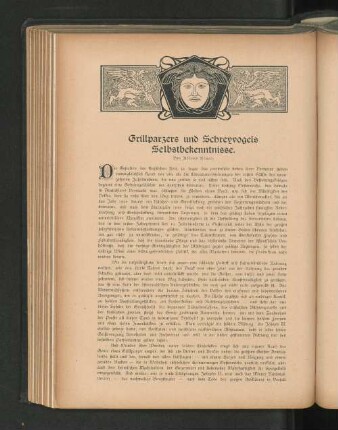 Grillparzers und Schreyvogels Selbstbekenntnisse