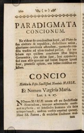 160-208, Paradigmata Concionum