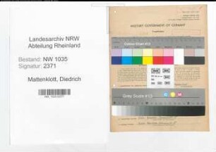 Entnazifizierung Diedrich Mattenklott , geb. 22.01.1922 (Bergbaubeflissener)