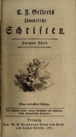 C. F. Gellerts sämmtliche Schriften, Zweyter Theil