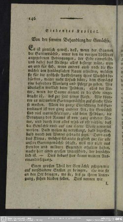 Siebentes Kapitel. Von der fernern Behandlung der Gewächse