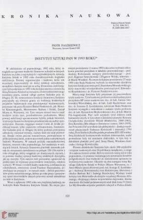 56: Instytut Sztuki PAN w 1993 ROKU