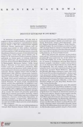 56: Instytut Sztuki PAN w 1993 ROKU