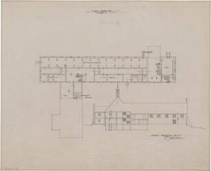 Gsaenger, Gustav; Reutte / Tirol (Österreich); Schule - Grundriss Keller, Schnitt