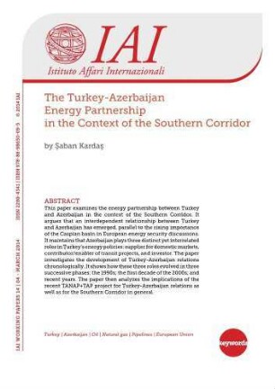 The Turkey-Azerbaijan energy partnership in the context of the Southern corridor