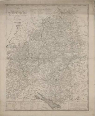 Karte des Koenigreichs Württemberg