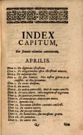 Considerationes Christianæ Pro Singulis anni diebus, 2. Complectens Aprilem, Majum, Junium