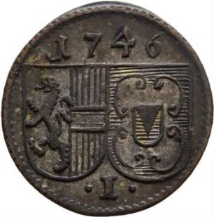 Münze, Pfennig, 1746