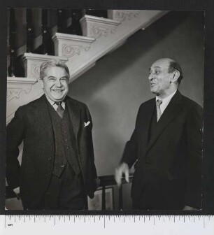 Porträtaufnahme Arnold Schönberg und Artur Schnabel