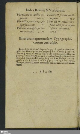Erratorum quorundam Typographicorum correctio