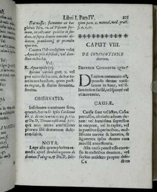 Caput VIII. De Commotione dentium.