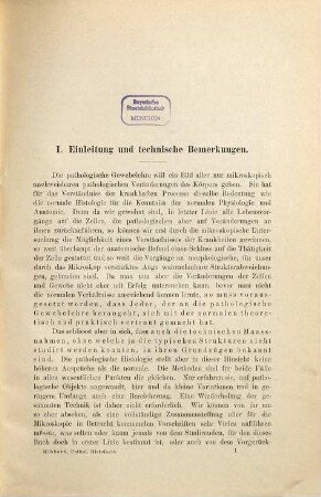 Lehrbuch der pathologischen Histologie : für Studirende und Ärzte