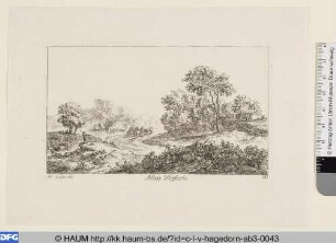 Landschaft mit Kutsche