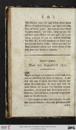 Zweites Kapitel: Was ein Augenblick thut