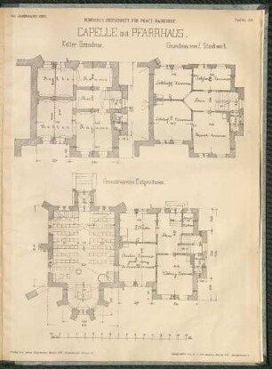 Capelle mit Pfarrhaus. [Grundrisse]
