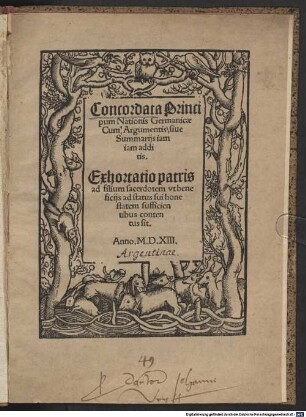 Concordata Principum Nationis Germanicae : Cum Argumentis, siue Summarijs iam iam additis