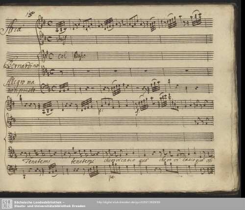 Aria: "Tenetemi che or vi casco quà"