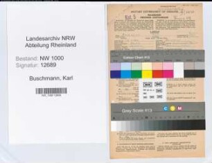 Entnazifizierung Karl Buschmann, geb. 15.01.1907 (Bankangest.)