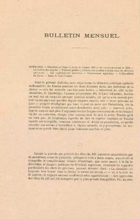 Bulletin Mensuel