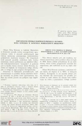 15: Zapomniane źródło inspiracji predelli ołtarza Wita Stwosza w kościele Mariackim w Krakowie