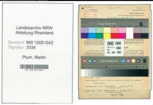 Entnazifizierung Martin Plum , geb. 14.11.1897 (Schoeffe)