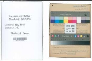 Entnazifizierung Franz Elsebrock , geb. 31.07.1903 (Baecker)