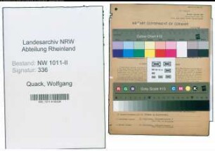 Entnazifizierung Wolfgang Quack , geb. 28.07.1915 ()