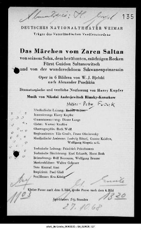 Das Märchen vom Zaren Saltan [...]