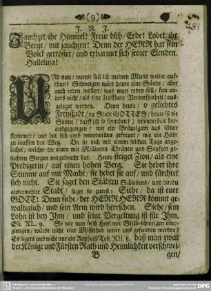 Predigt : Der vom HErrn gemachte Freuden-Tag des Freystädtischen Zions, [Eingang], [Text], [Auslegung]