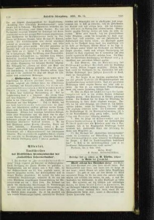 Rundschreiben des Westfälischen Provinzialvereins des "Katholischen Lehrerverbandes"