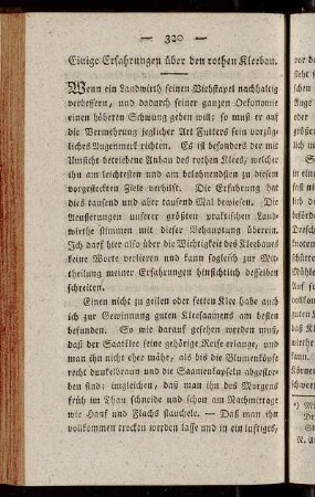 Einige Erfahrungen über den rothen Kleebau