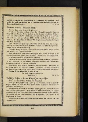 Russische Anstürme in den Karpathen abgewiesen.