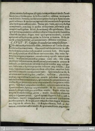 Caput V. Causas secundarias complectitur